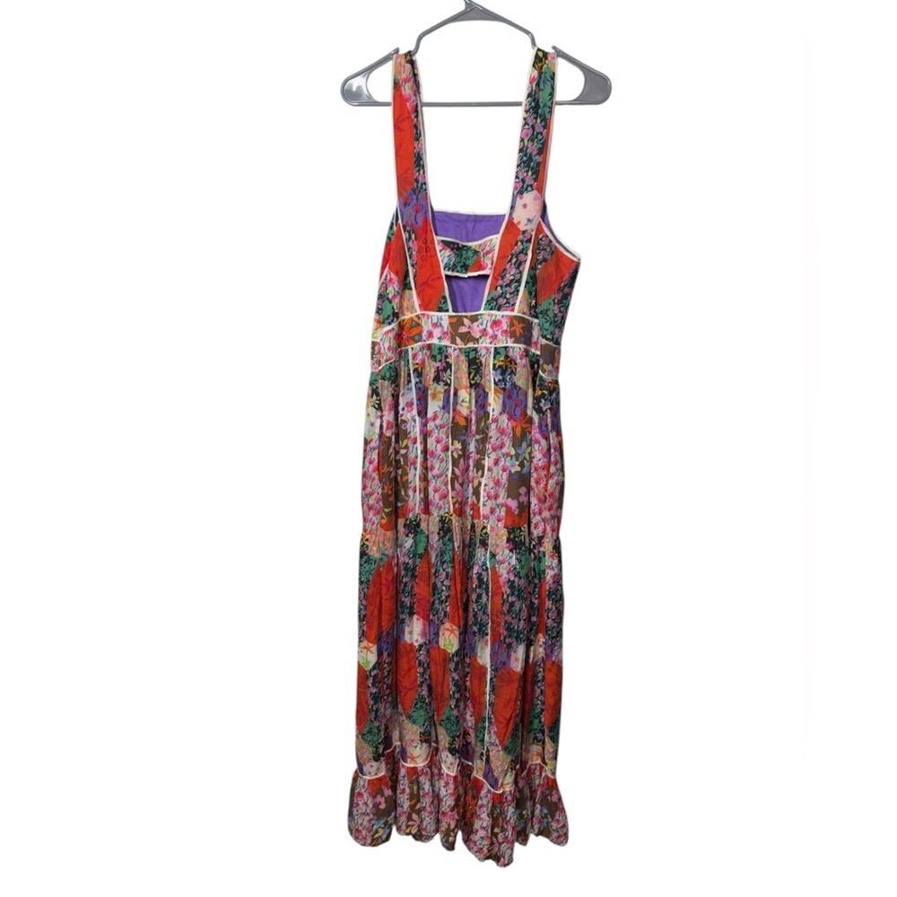 Anthropologie Square Neck Maxi Dress Size 12 - Picture 9 of 13